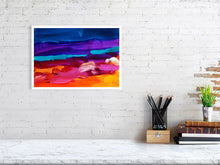 Load image into Gallery viewer, Close up of illustrated hand painted Scottish landscape fine art print