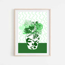Load image into Gallery viewer, Green Vase Still Life Print