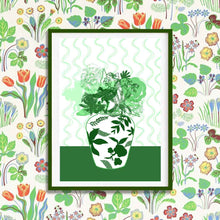 Load image into Gallery viewer, Green Vase Still Life Print