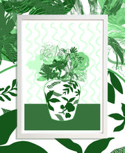 Load image into Gallery viewer, Green Vase Still Life Print
