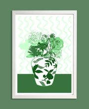 Load image into Gallery viewer, Green Vase Still Life Print