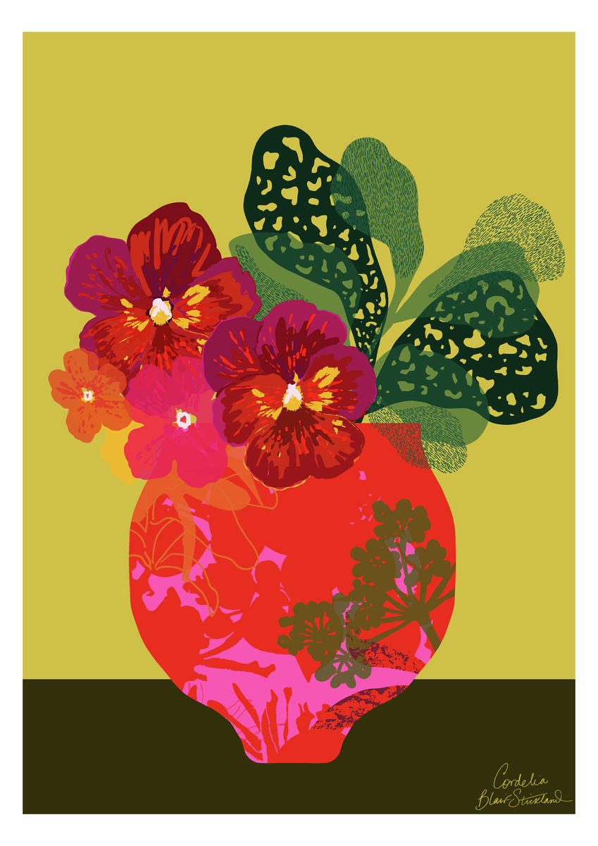 Pansy Still Life Print