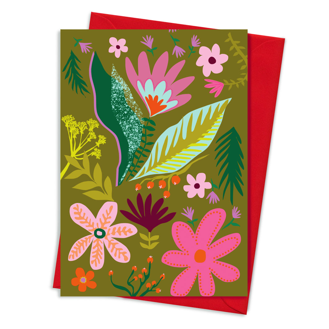 Wild Berries and Flora Card