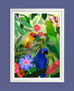 Tropical Parrot Print