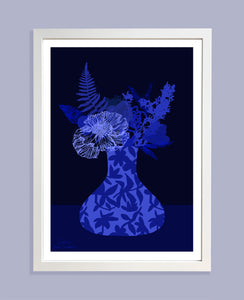 Blue Vase Print