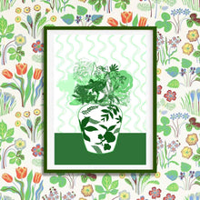 Load image into Gallery viewer, Green Vase Still Life Print
