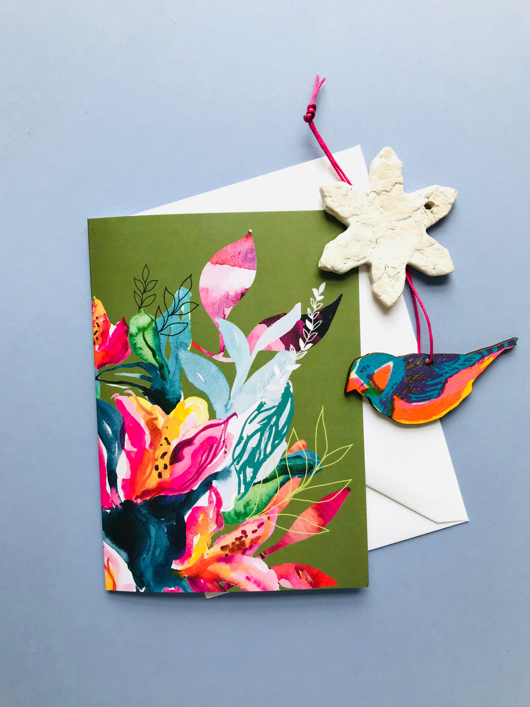 Abstract Floral Collage Card