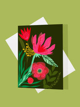 Load image into Gallery viewer, Greeting card with Lily flower motif 

