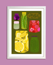 Load image into Gallery viewer, Pickled fruit and veg graphic print 
