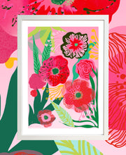 Load image into Gallery viewer, Patterned floral motif art print 
