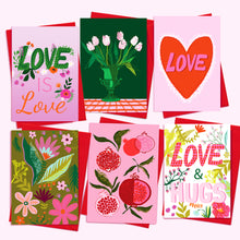 Load image into Gallery viewer, Set of 6 Love Cards
