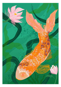 Koi fish print